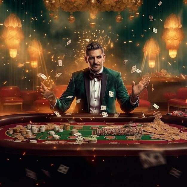 Dashboard permainan dengan pilihan kategori slot, live casino, dan olahraga